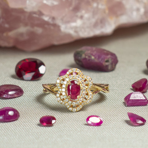 Ruby Ring With Loose Rubies