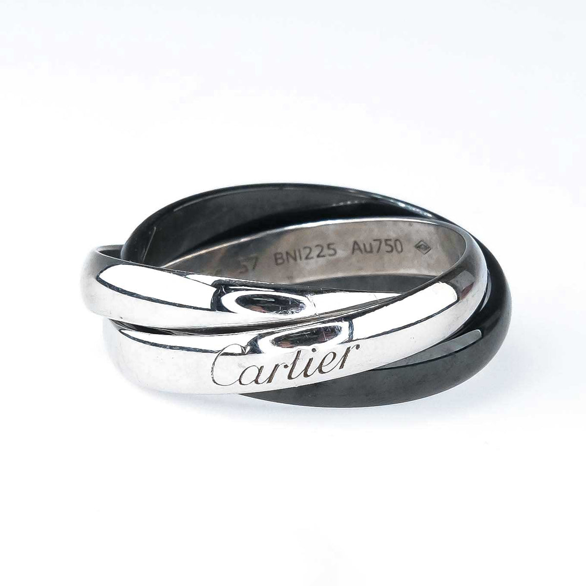 cartier trinity black and white ring