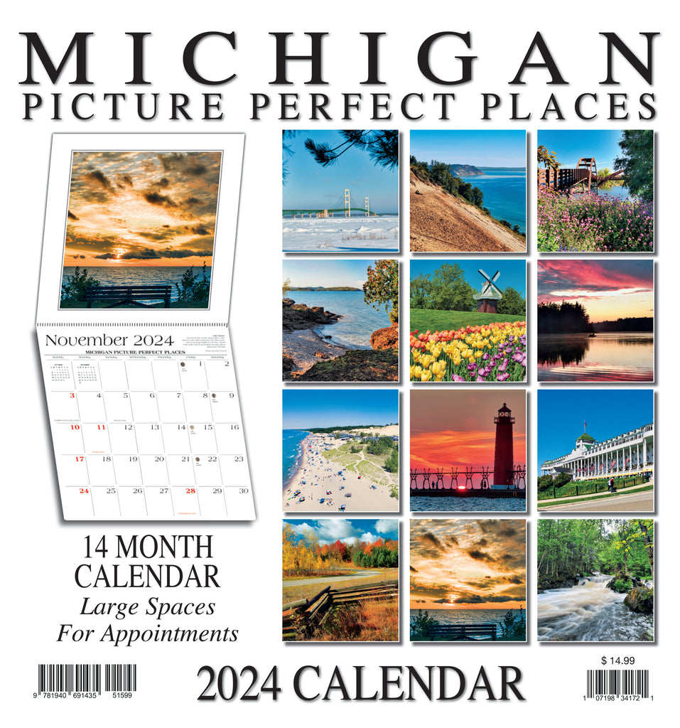 2024 Calendar Michigan Picture Perfect Places 34172N N N N