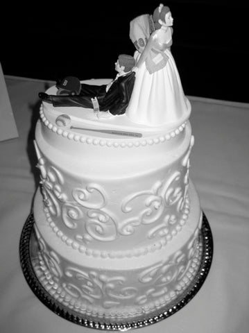 Red Sox cake topper wedding groom's top baseball fans FunWeddingThings.com