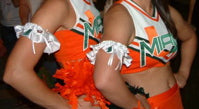 University of Miami Hurricanes garter wedding garters bridal UM FunWeddingThings.com