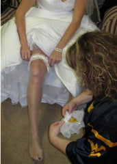 University of West Virginia bridal garter wedding garters FunWeddingThings.com