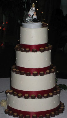 Ohio State Buckeyes wedding cake topper FunWeddingThings.com OSU cake topper football fans fun