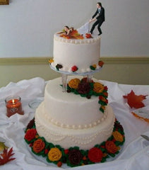 Fall leaves wedding cake topper FunWeddingThings.com
