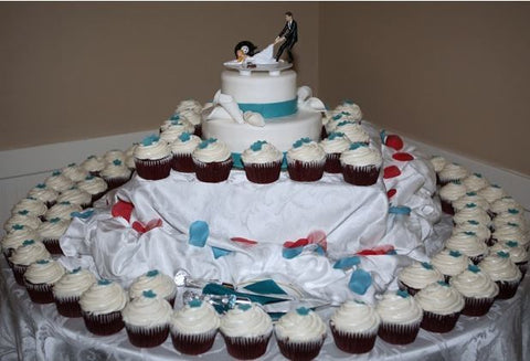 Cupcake topper FunWeddingThings.com cake tops groom's cake toppers wedding reception fun bride