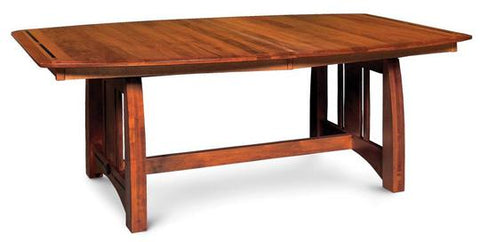 Aspen Inlay 4 Leaf Trestle Table - 72W - Modern Bungalow Simply Amish