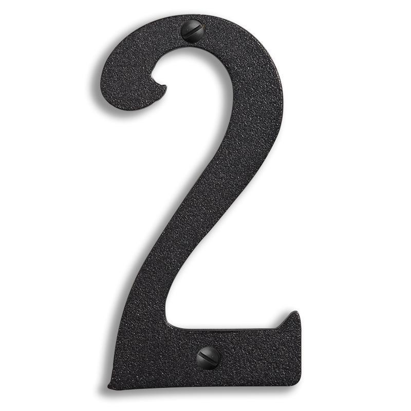 Cutout Solid Metal House Numbers In Your Choice Of Finish 5 Inches Modern Bungalow