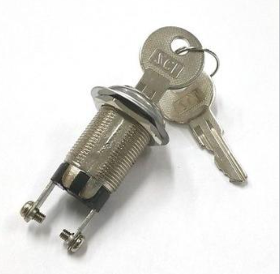 Ace Lock Round Key Switch DPST,Philmore 30-10077