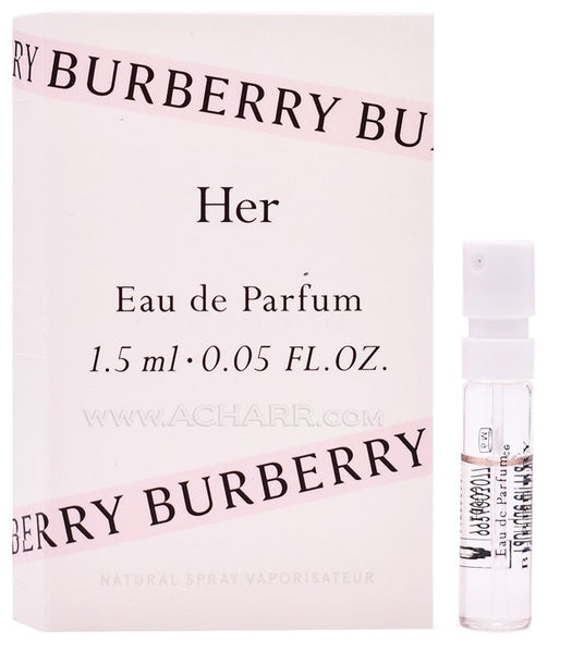 burberry her perfume sample