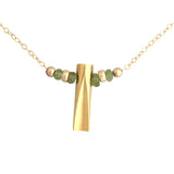 Gold plated and peridot necklace