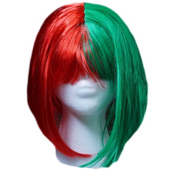 red and green wig