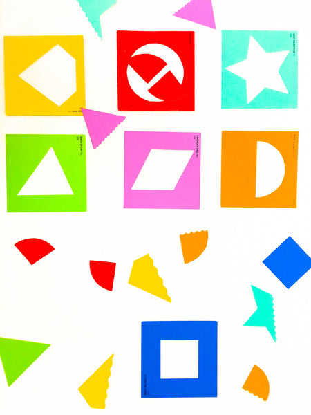 DIY Paint Chip Shape Puzzles - Happy Active Kids Australia