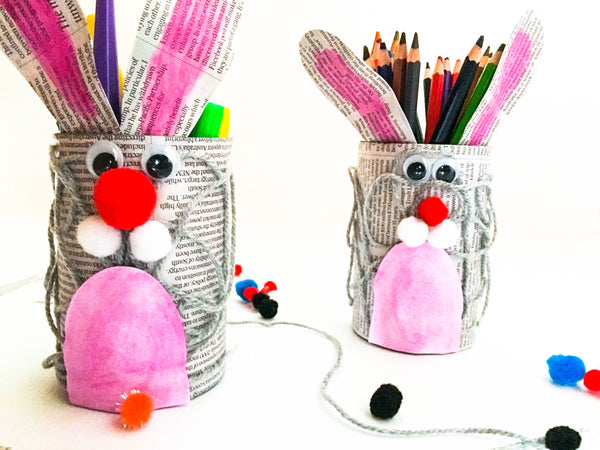 DIY Easter Bunny Pencil Holders - Happy Active Kids