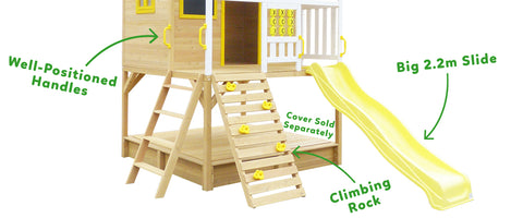 Warrigal Cubby House with Green Slide - Lifespan Kids- Happy Active Kids