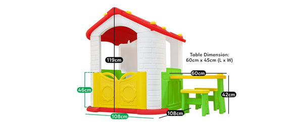 Buy online: Wombat V2 Indoor/ Outdoor Cubby House with Picnic Table - Lifespan Kids - Happy Active Kids 