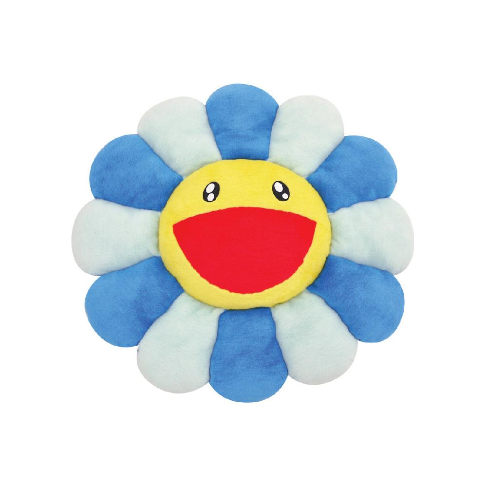 TAKASHI MURAKAMI FLOWER PILLOW CUSHION (BLUE/BLUE) 12 INCH – CURATEDSUPPLY.COM