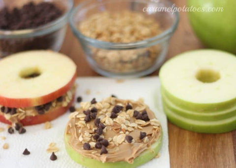 Peanut Butter and Apple Sandwiches Healthy Kids' Snack Idea