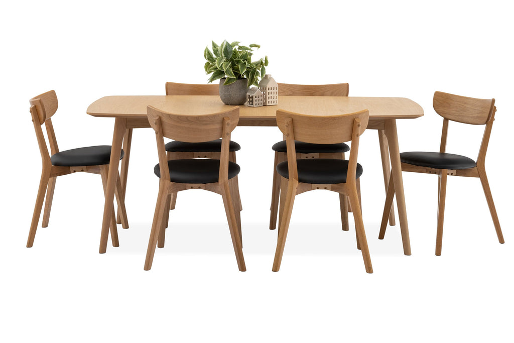 retro wood dining set