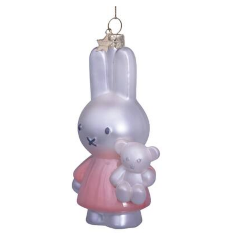 Weigering Inconsistent Millimeter Ornament glass Nijntje/Miffy baby pink w/bear H11cm w/box –  www.milkandchat.com