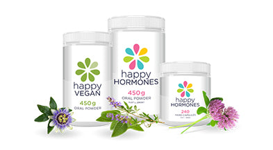 Happy Vegan & Happy Hormones Bottles - Happy Healthy You