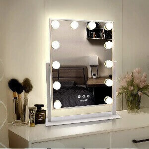 string lights for vanity mirror