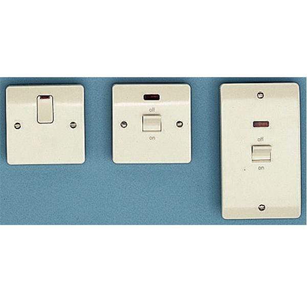 white rocker light switch