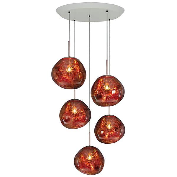 copper multi pendant light