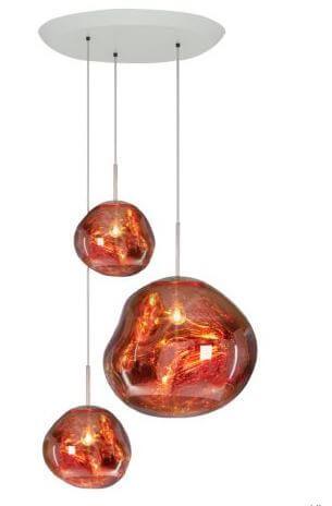 copper multi pendant light