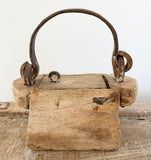 Vintage Teak Ghee Pot