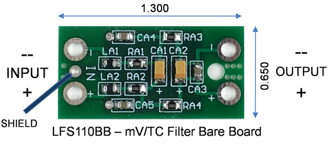 LFS110BB - Thermocouple/millivolt noise reduction filter board