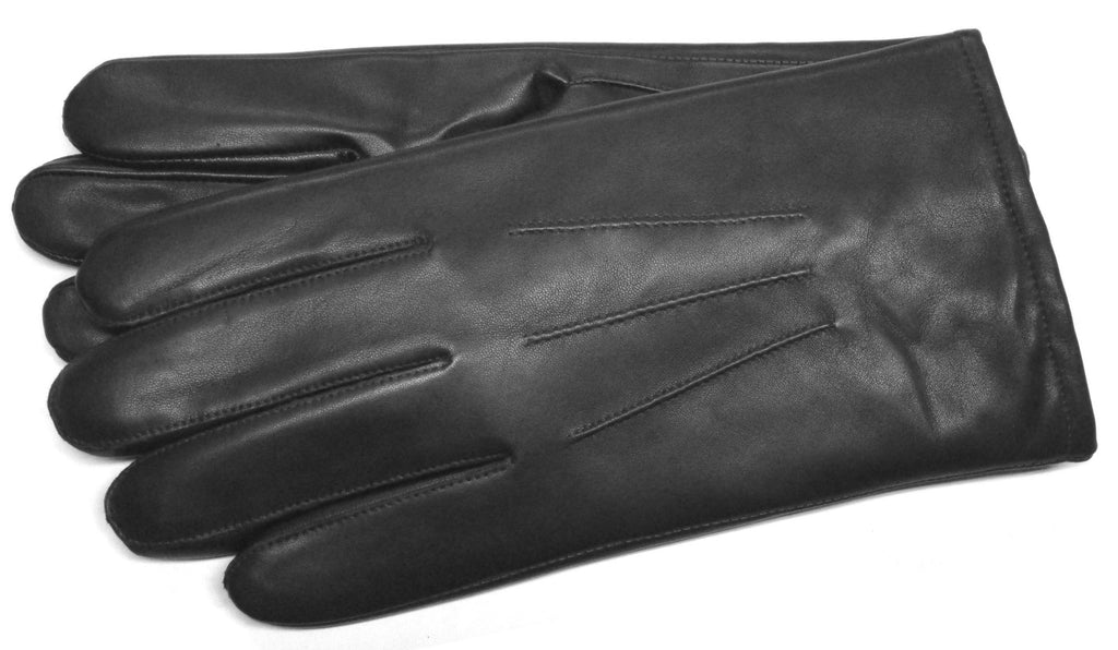 black leather gloves with rabbit fur lining