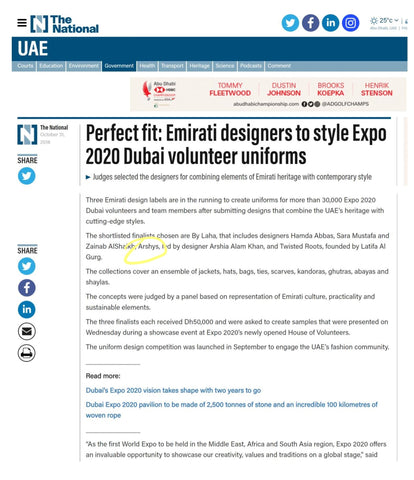 Dubai Expo 2020 designers The National
