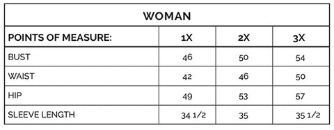Woman Size Chart