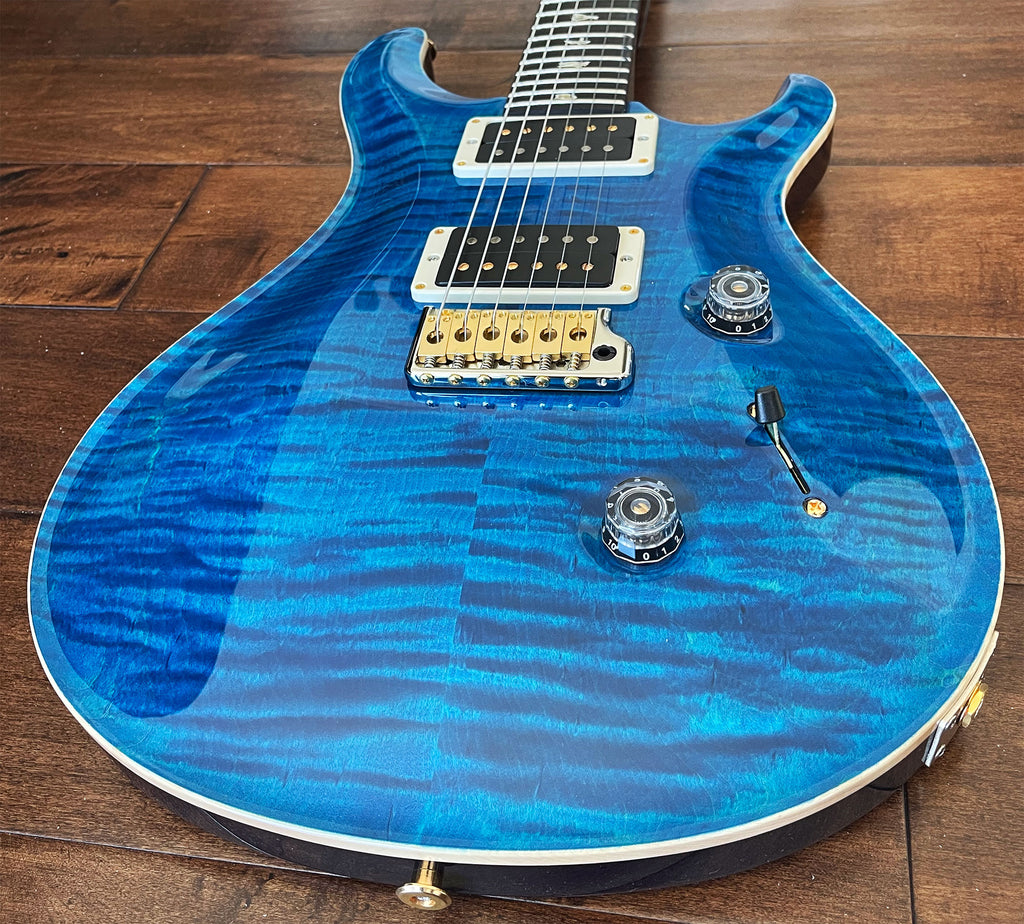 PRS Custom 24 Electric Guitar Blue Matteo/Blue Back 10-Top 0342167
