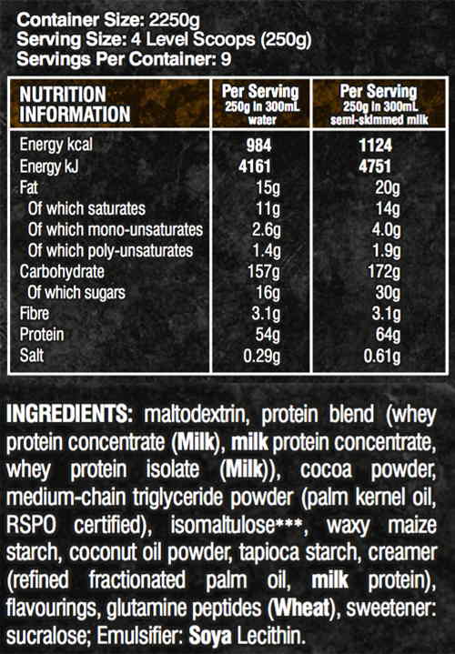 Grenade muscle machine mass gainer review