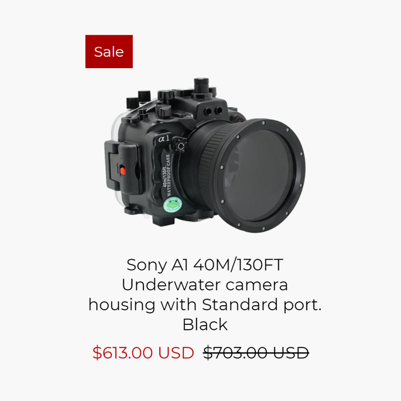 90.00 US$ OFF on all housings for SONY A1 cameras