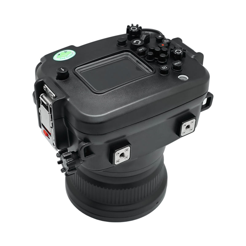 Canon EOS M6 Mark II 40m/130ft Sea Frogs Underwater Camera Housing with 18-55mm/11-22mm flat port