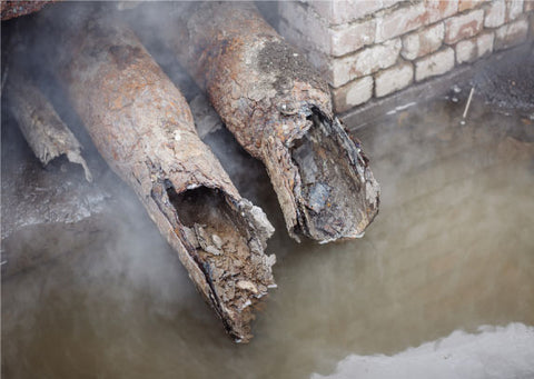 Broken Lead pipes