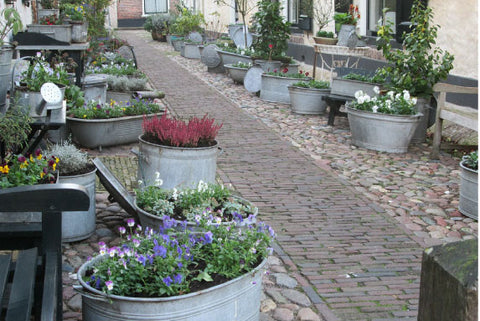 Zinc Flower Pots