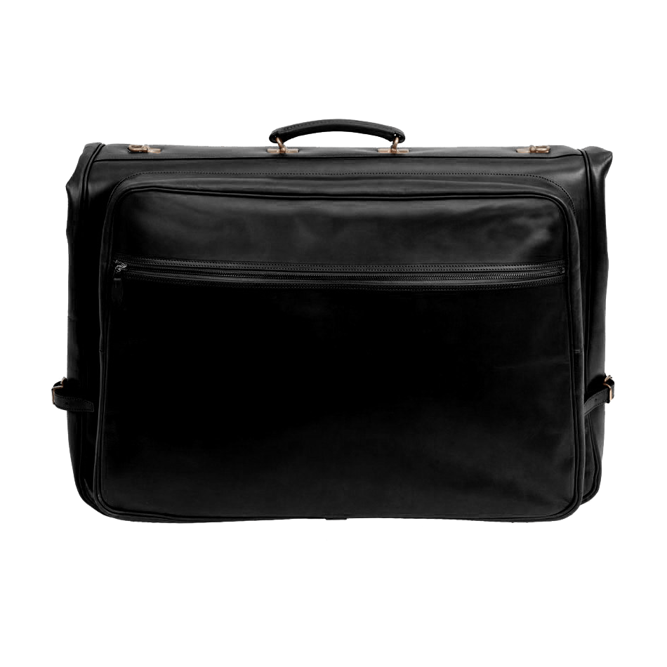 black suit carrier