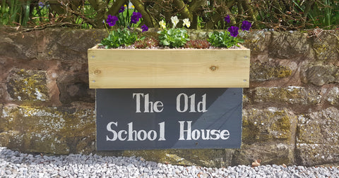 Planter tailor made for a slate house sign 
