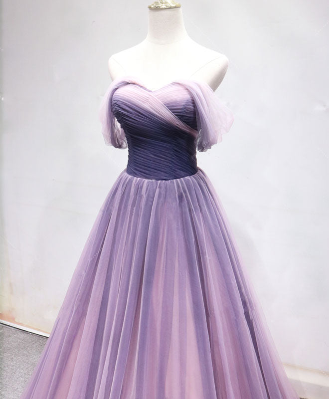 simple purple gown