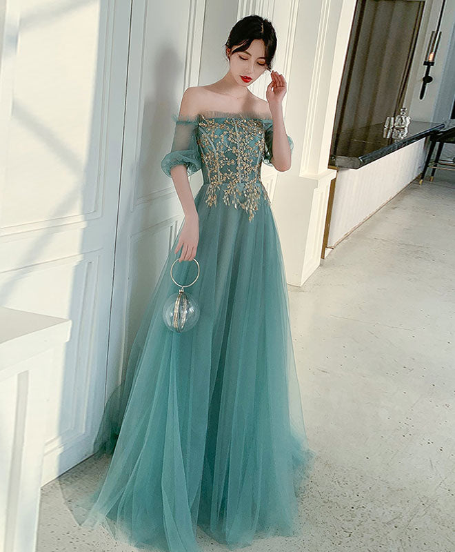 tulle prom dress long