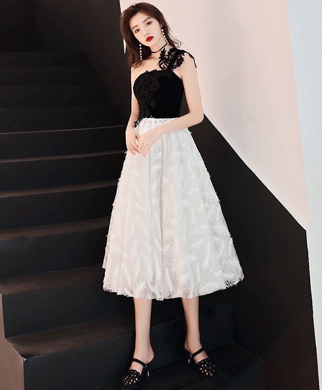 black and white short formal dresses