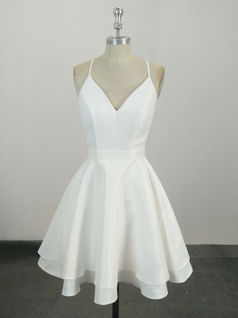white short prom dresses