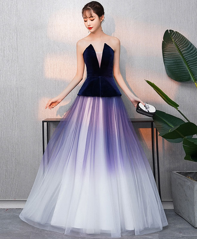 purple prom gown