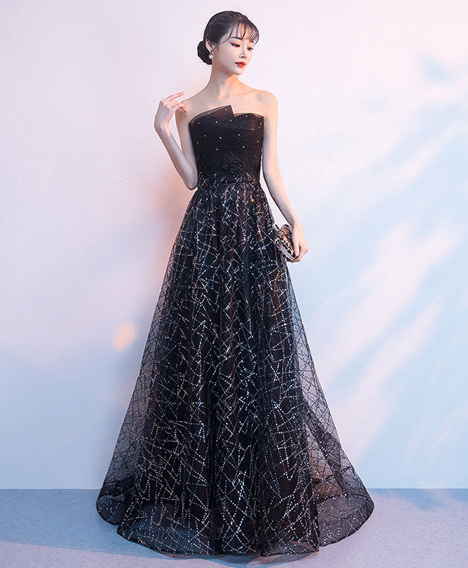 long black sequin evening dress