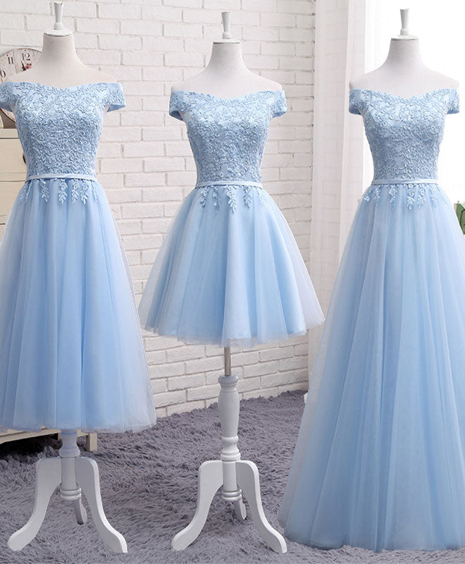 sky blue long dress