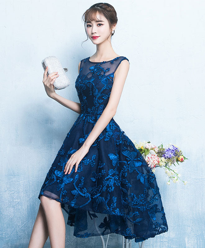 blue white cocktail dress