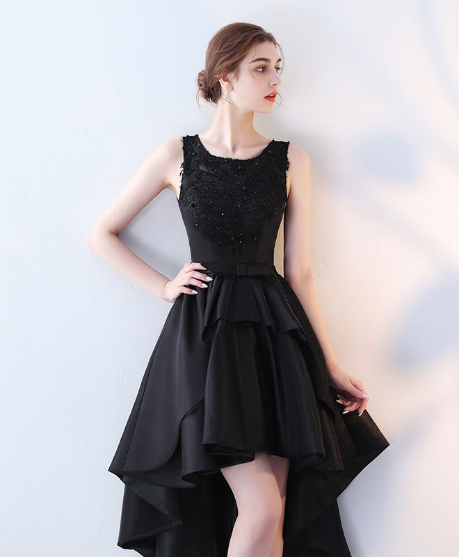 black high low evening dress